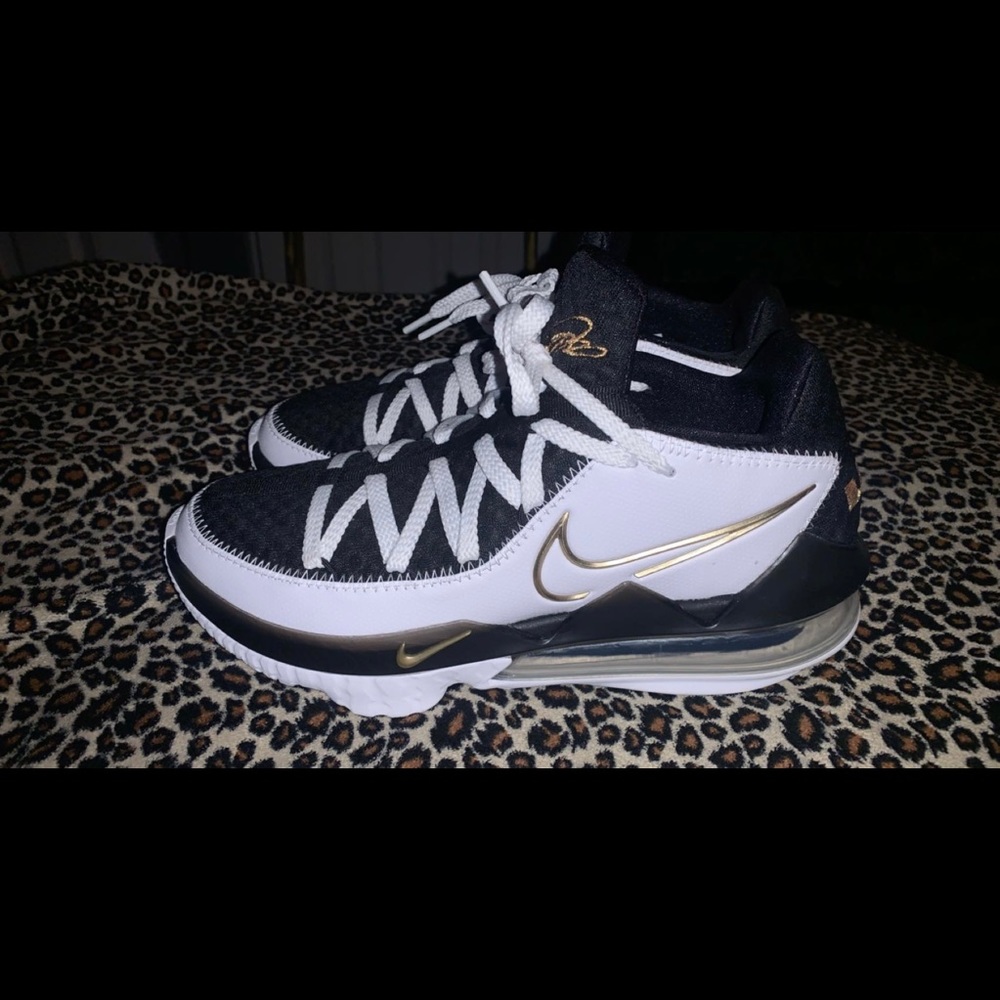 Nike LeBron XVII 17 Low White Gold Black
